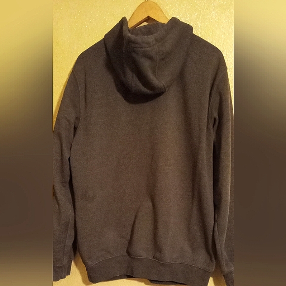 CARHARTT MEN'S MEDIUM LOOSE FIT GRAY HOODED LOGO SLEEVE SWEATSHIRT. - Picture 4 of 6